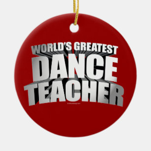 Ornement Rond En Céramique Le plus grand professeur de danse du monde