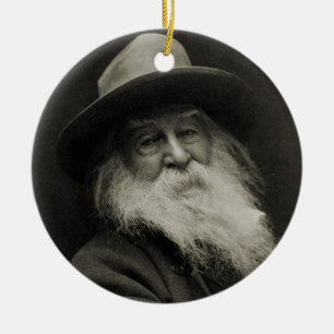 Ornement Rond En Céramique Le poète riant Walt Whitman de philosophe
