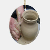 Ornement Rond En Céramique Le Potter Et L'Argile (Droite)