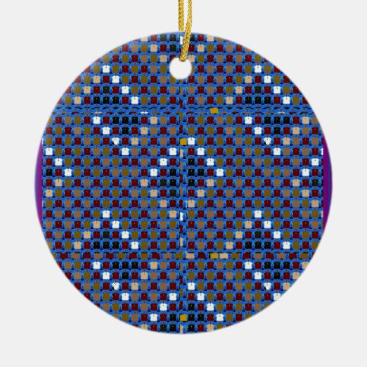 Ornement Rond En Céramique Le rassemblement de motif de texture de NOVINO (Devant)