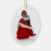 Ornement Rond En Céramique Le sac de Père Noël (Droite)