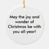 Ornement Rond En Céramique Le sac de Père Noël (Dos)