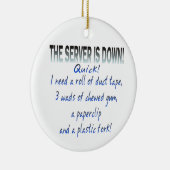 Ornement Rond En Céramique Le serveur est en bas d'ornement (Droite)