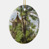 Ornement Rond En Céramique Le temple chinois, Kew fait du jardinage, plaque (Droite)