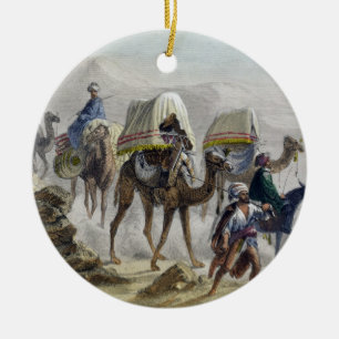 Ornement Rond En Céramique Le train de chameau, de 'Constantinople et du Blac