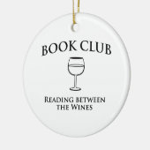 Ornement Rond En Céramique Lecture de club de lecture entre les vins (Gauche)