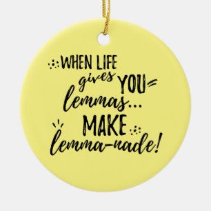 Ornement Rond En Céramique Lemma (Lemonade) Mathématiques Linguistique Humour