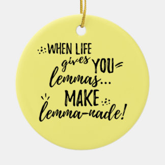 Ornement Rond En Céramique Lemma (Lemonade) Mathématiques Linguistique Humour