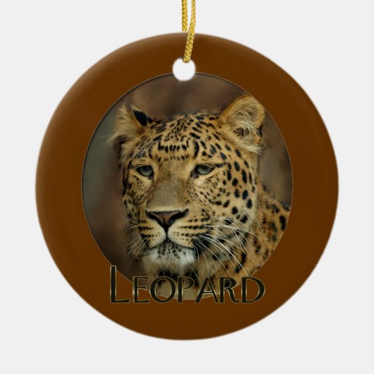 Ornement Rond En Céramique Leopard Lovers (Devant)