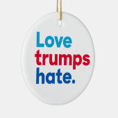 Ornement Rond En Céramique Les "atouts d'amour détestent" à simple face (Droite)