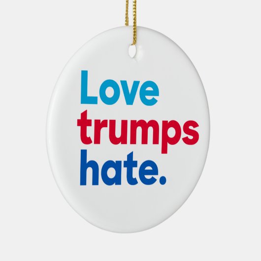 Ornement Rond En Céramique Les "atouts d'amour détestent" à simple face (Droite)