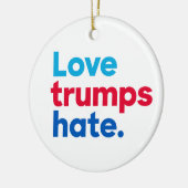 Ornement Rond En Céramique Les "atouts d'amour détestent" à simple face (Gauche)