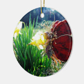 Ornement Rond En Céramique Les fées dans les jonquilles (Gauche)