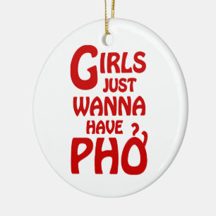 Ornement Rond En Céramique Les filles veulent juste avoir Phở