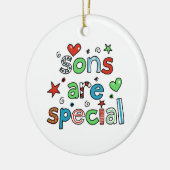 Ornement Rond En Céramique Les fils sont spéciaux (Gauche)