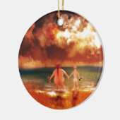 Ornement Rond En Céramique Les fonds (Gauche)