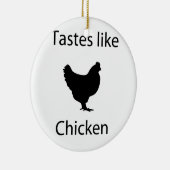 Ornement Rond En Céramique Les goûts aiment le poulet (Droite)