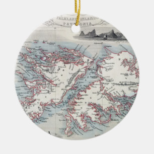 Ornement Rond En Céramique Les Îles Falkland et le Patagonia, d'une série d