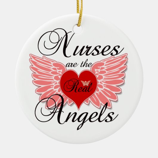 Ornement Rond En Céramique Les infirmières sont les vrais angles (Devant)