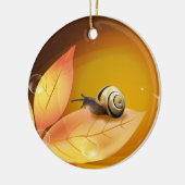 Ornement Rond En Céramique L'escargot curieux (Gauche)