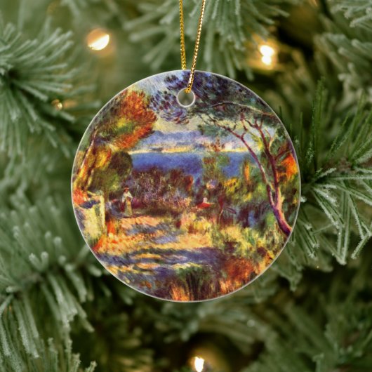 Ornement Rond En Céramique L'Estaque par Pierre Renoir, Impressionnisme Vinta (Arbre)