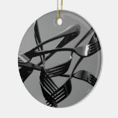 Ornement Rond En Céramique Levitation de la fourche (Gauche)