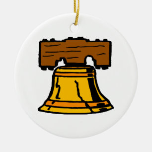 Ornement Rond En Céramique Liberty Bell