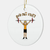 Ornement Rond En Céramique Lifter de poids (Blonde) (Gauche)