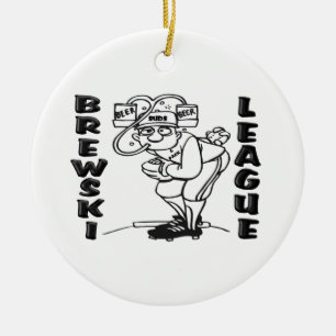 Ornement Rond En Céramique Ligue de Brewski