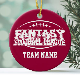 Ornement Rond En Céramique Ligue de Football d'imaginaire