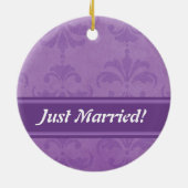 Ornement Rond En Céramique Lilac Damask (Dos)