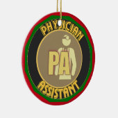 ORNEMENT ROND EN CÉRAMIQUE LOGO D'ASSISTANT PHYSICIEN PA (Droite)