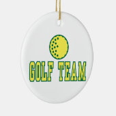 Ornement Rond En Céramique logo de l'équipe de golf (Droite)