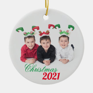 Ornement Rond En Céramique L'Ornement de Noël