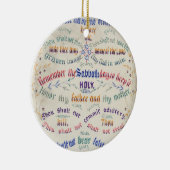 Ornement Rond En Céramique L'ornement des Dix Commandements (Droite)