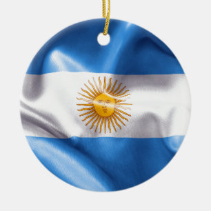 Ornement Rond En Céramique L'ornement en céramique du drapeau argentin