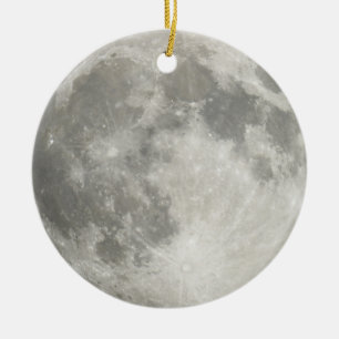 Ornement Rond En Céramique Lune