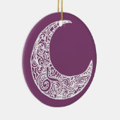 Ornement Rond En Céramique lune pourpre (Droite)