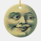 Ornement Rond En Céramique Lune vintage (Dos)