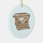 Ornement Rond En Céramique Machine à écrire (Droite)