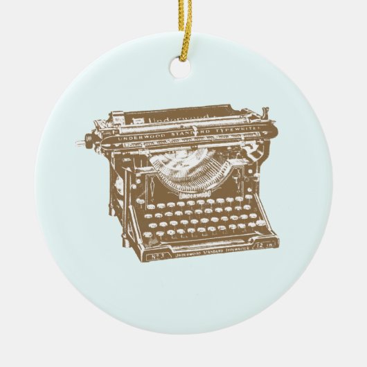 Ornement Rond En Céramique Machine à écrire (Devant)