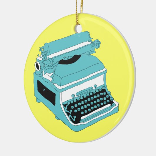 Ornement Rond En Céramique Machine à écrire - SRF (Gauche)