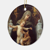 Ornement Rond En Céramique Madonna, Bouguereau (Gauche)