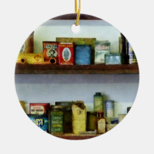 Ornement Rond En Céramique Magasin d'alimentation du coin
