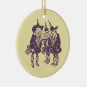 Ornement Rond En Céramique Magicien d'Oz Munchkins (Droite)