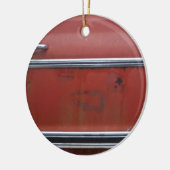 Ornement Rond En Céramique Maillot en argent rouge Chevy (Gauche)