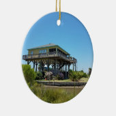 Ornement Rond En Céramique maison de plage (Droite)