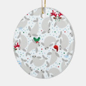 Ornement Rond En Céramique manat de noël (Gauche)