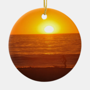 Ornement Rond En Céramique Manhattan Beach