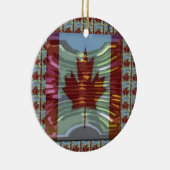 Ornement Rond En Céramique MapleLeaf : Représentation des valeurs canadiennes (Droite)